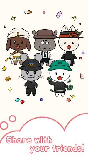 Chia sẻ những nhân vật dễ thương với bạn bè qua mạng xã hội