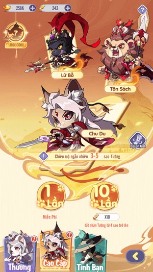 Tạo hình tướng Tam Quốc là các động vật chibi