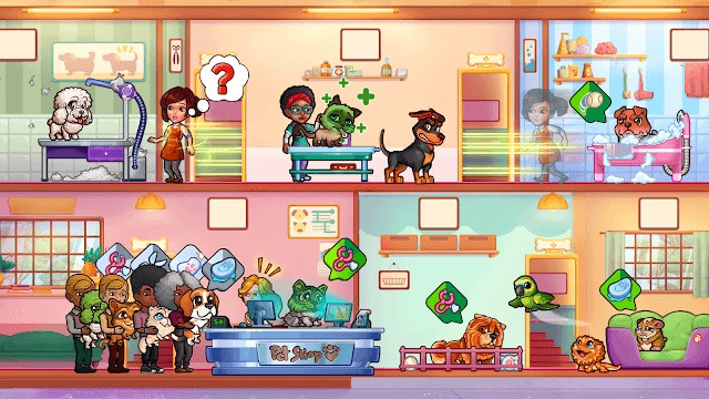 Quản lý khách sạn thú cưng của bạn trong game Pet Shop Fever: Animal Hotel