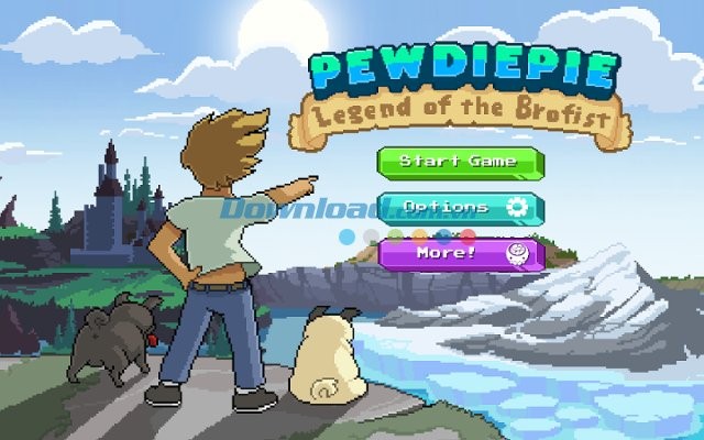 Giao diện game PewDiePie: Legend of the Brofist