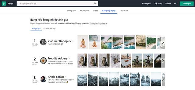 Pexels cũng là nơi để các nghệ sĩ xây dựng danh tiếng