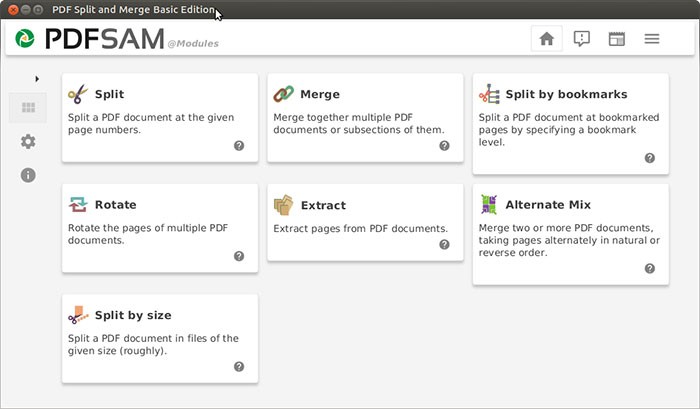 PDFSam thích hợp phân chia hoặc kết hợp các file PDF