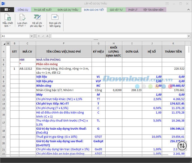 Phần mềm dự toán Escon