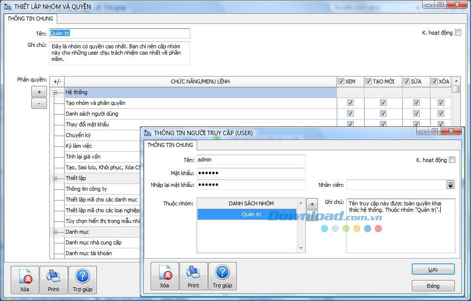 Phần mềm quản lý kho BS Silver