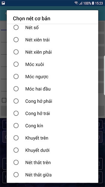 Chọn nét cơ bản