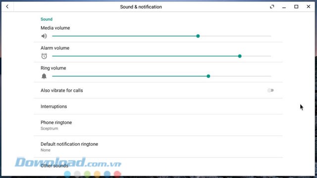 Bảng điều khiển âm thanh và thông báo