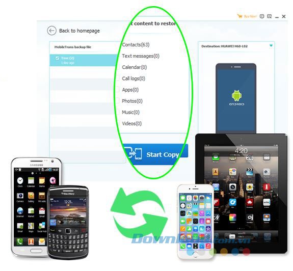 Chia sẻ file giữa hai điện thoại