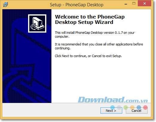Click chạy chương trình để hiện ra cửa sổ Setup
