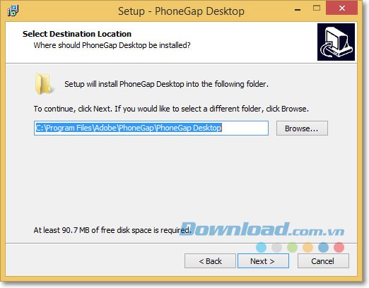 Chọn đường dẫn lưu PhoneGap
