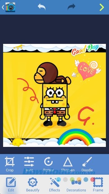 Tính năng ghép ảnh của Phonegram for Instagram