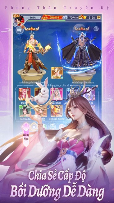 Bồi dưỡng nhân vật dễ dàng