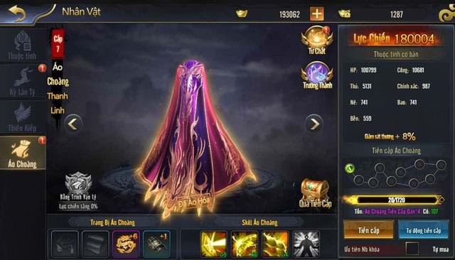 Kỹ năng nhân vật trong Phong Vân