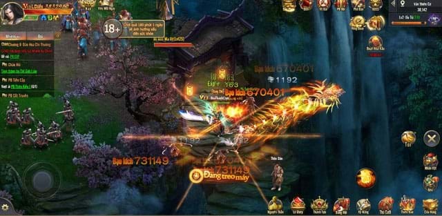 Trận chiến khốc liệt trong webgame nhập vai
