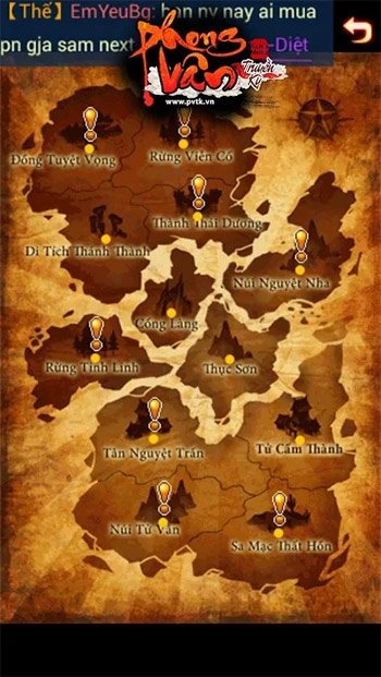 Bản đồ game Phong Vân Truyền Kỳ