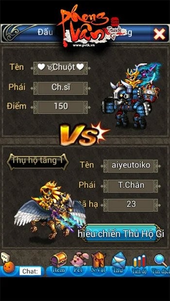 Đấu trường game Phong Vân Truyền Kỳ rực lửa