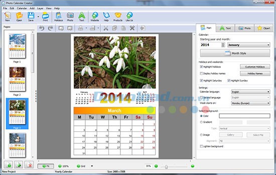 Photo Calendar Creator