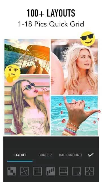 Photo Collage Maker cho Android có bố cục đa dạng