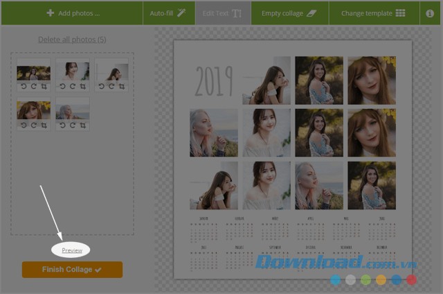 Nhấn vào Preview để xem ảnh trước khi Lưu về