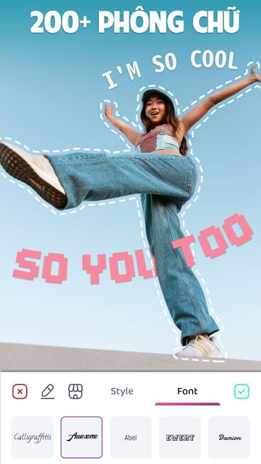 Hơn 200 phông chữ