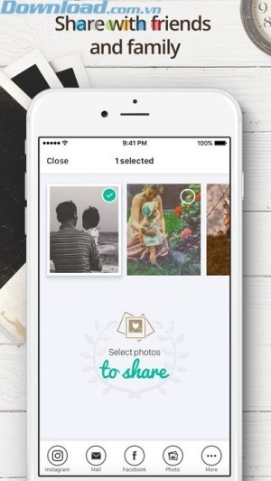 Chia sẻ ảnh với bạn bè, người thân