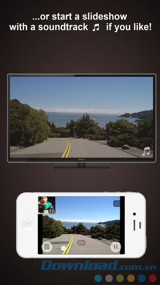 Trình chiếu slideshow kèm nhạc nền