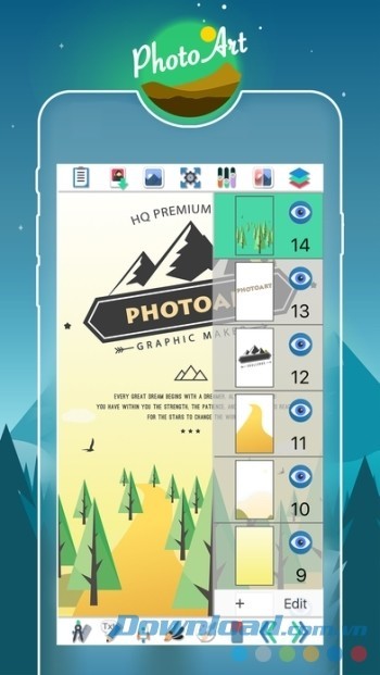 Thiết kế đồ họa trên các layer