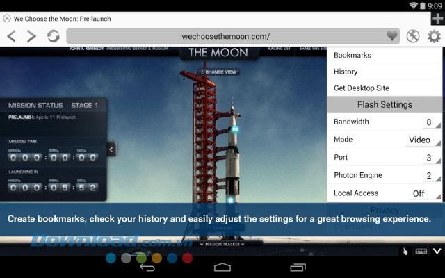 Truy cập web bị chặn với Photon Flash Player