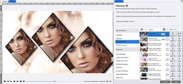 Bạn có thể xem hoặc tùy chỉnh slideshow chỉ với một vài thao tác