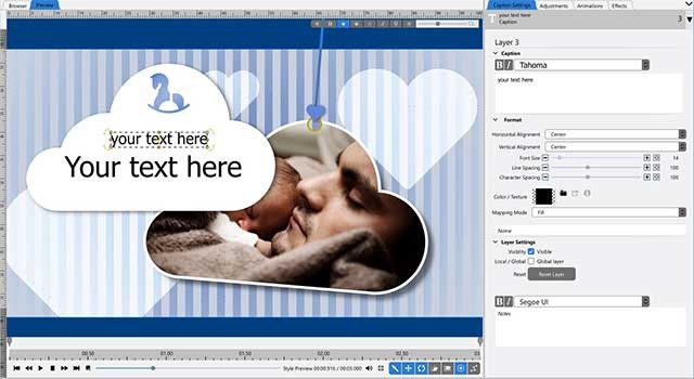 Chọn phông chữ, màu sắc và kích thước, sau đó sử dụng các hiệu ứng thú vị cho văn bản