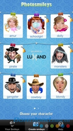 PhotoSmileys cho iOS chế ảnh