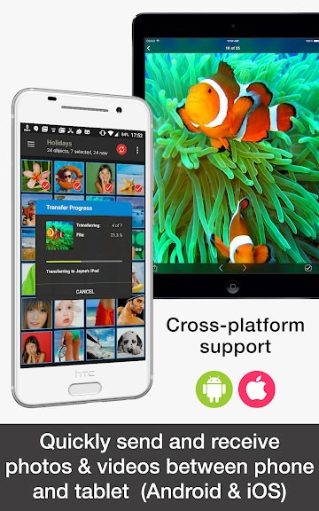 PhotoSync hỗ trợ chia sẻ dữ liệu giữa smartphone, tablet với PC