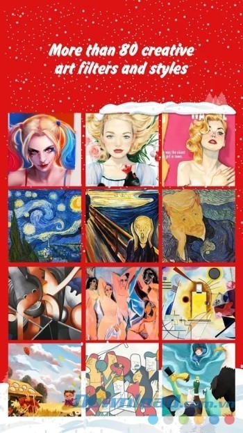 Hơn 80 hiệu ứng và bộ lọc độc đáo phong cách