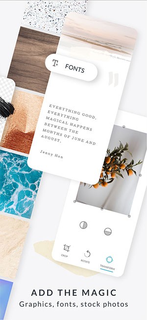 Trang trí ảnh bằng text, sticker, overlay...