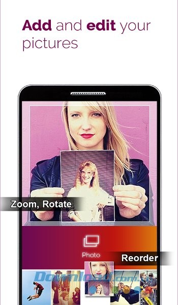 Thêm và chỉnh sửa ảnh trên PicMotion