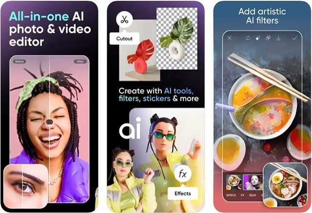 Picsart tích hợp rất nhiều công cụ chỉnh sửa ảnh và video