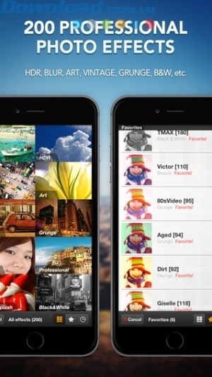 200 hiệu ứng ảnh chất lượng