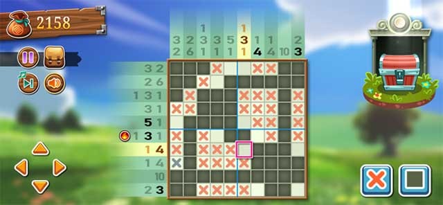 Nhìn kỹ vào các con số trên các cạnh của bảng ô lưới để ngăn chặn mụ phù thủy Moonface