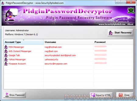 PidginPasswordDecryptor