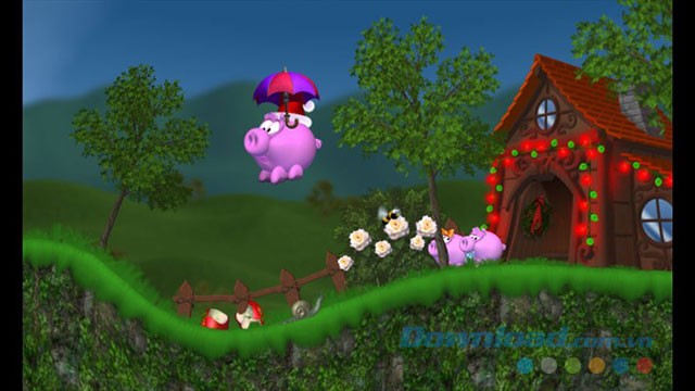 Những ngôi nhà trang hoàng với ánh đèn rực rỡ