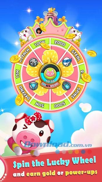 Quay bánh xe may mắn để kiếm nhiều vàng