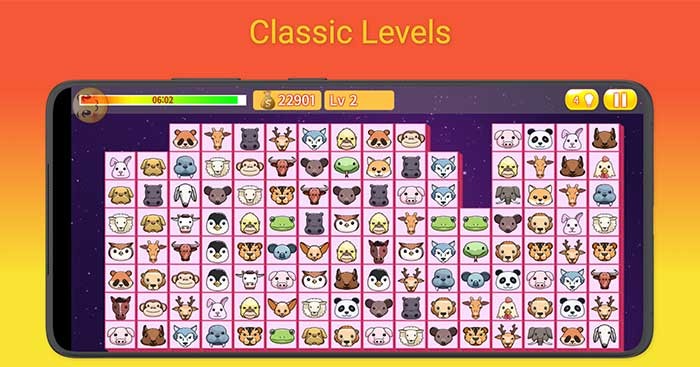 Trải nghiệm lại game nối Pikachu siêu kinh điển trong game Onet Link Animal