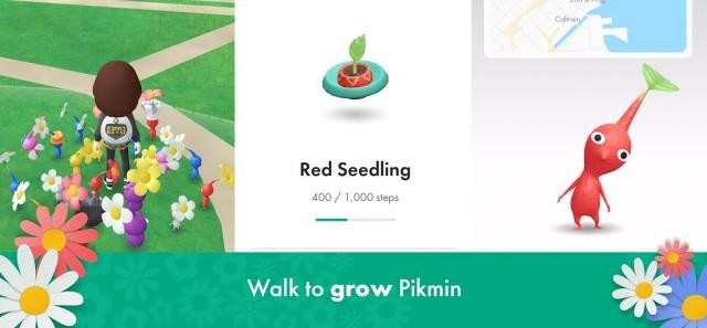 Đi bộ để phát triển các Pikmin đáng yêu trong game Pikmin Bloom
