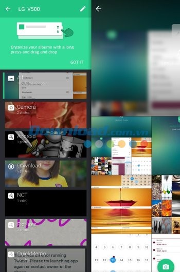 Piktures cho Android quản lý album ảnh thông minh