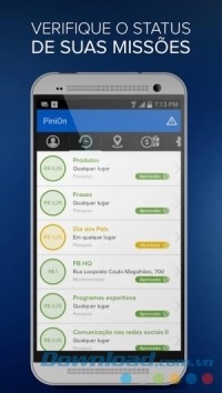 PiniOn cho Android cung cấp nhiều cách kiếm tiền online