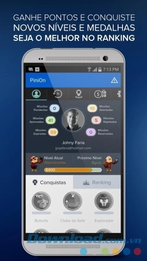 Tạo hồ sơ trên PiniOn cho Android