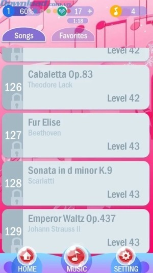 Mở khóa các bài hát mới