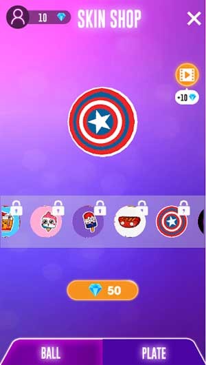 Pink Tiles Hop 3D có nhiều skin bóng đa dạng