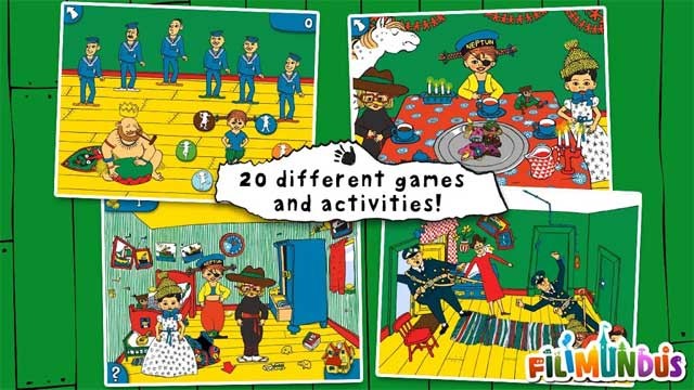 Game Pippi's Villa Villekulla for Android có rất nhiều hoạt động và trò chơi vui nhộn