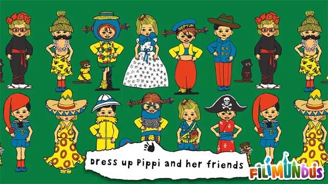 Mặc cho Pippi Tất dài và bạn bè của cô bé nhiều bộ trang phục điên rồ và hài hước