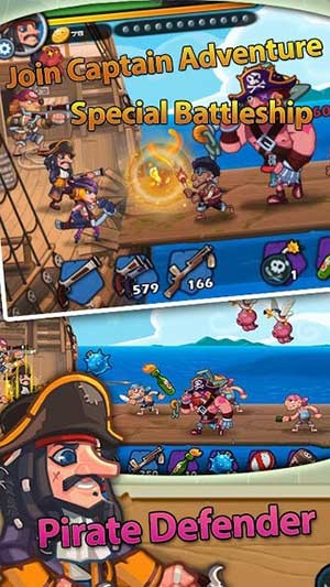 Trở thành thuyền trưởng và bảo vệ thuyền của mình khỏi cướp biển trong game Pirate Defender cho iOS